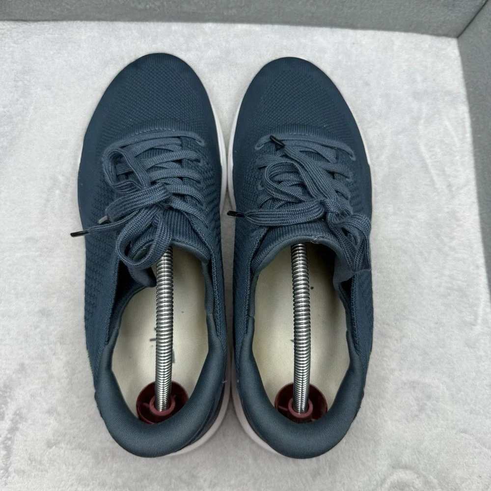 Kizik Lima Breathable Knit Hands Free Athletic Sneakers Blue Size 10.5 Wide